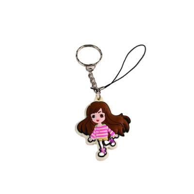 China Soft Europe PVC Key Chain Kids Custom Shaped Cartoon Bicycle Key Chain for sale