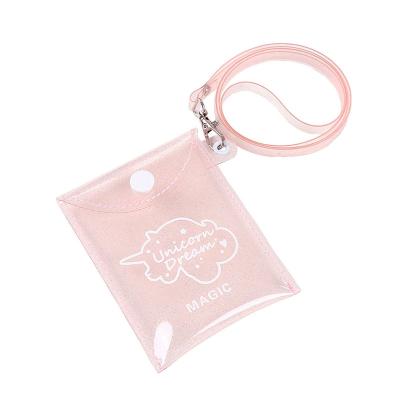 China Fashion PVC Necklace Card Holder Luxury Clear Plastic Wallet for sale