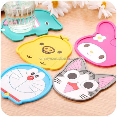 China Factory Price 2022 PVC Custom Design Colorful Rubber Round PVC Coaster Cup Mat Wholesale for sale