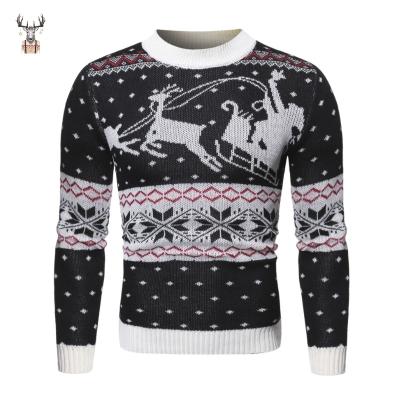 China Wholesale Custom Anti-Wrinkle Male Factory O Neck Knitted Christmas Sweater for sale