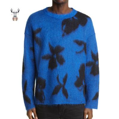 China Anti-Wrinkle Winter Fleece Unisex Sweater Hombre Plus Size Jacquard Knitted Man Logo Custom Size Merino Wool Sweater for sale