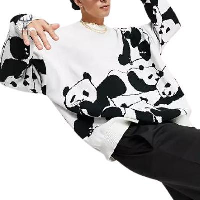 China Casual Thick Rib Knitting Crew Neck Woolen Men's Pullover Anti-Wrinkle Winter Cotton Custom Graphic Sweater for sale