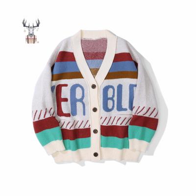 China Low MOQ High Quality Custom Made 100% Cotton Knitted Sweater Anti Shrink Men's Cardigan Cheap Sweater for sale