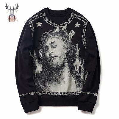 China Custom Cotton Polyester Fashion Men Logo Sublimation Printing Crewneck Oversized Anti-wrinkle Sweatshirts for sale