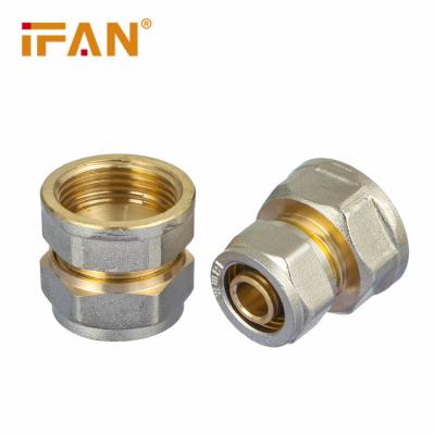 China For Factory Wholesale Brass PEX Pipe Connection IFAN Female Equal and Reduce PEX Compression Pipe Fittings Adapter for sale