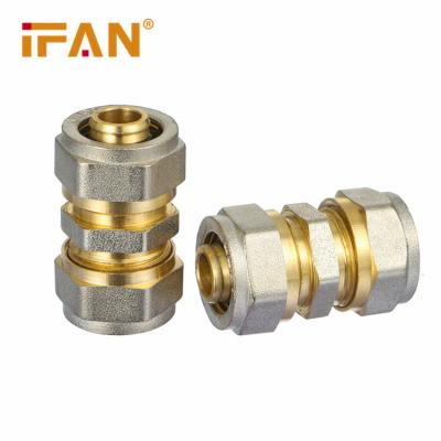 China For High Quality Brass PEX Pipe Connection IFAN 16-32MM Equal And Reduce PEX Pipe Fittings Coupling for sale