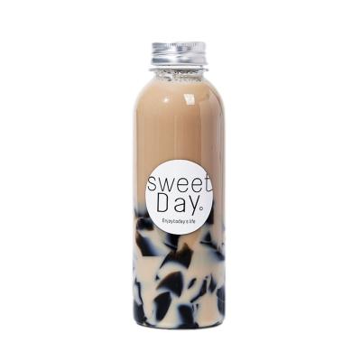 China 24 Ounce Eco-Friendly Juice Drink Containers Plastic Boba Tea Milk Bottles With Caps For Juicing Drinking Cold Beverages for sale