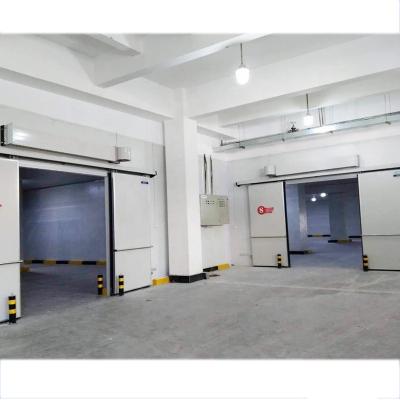 China Heat Insulation Flexible Opening And Closing Electric Cold Storage Sliding Door For Green Plants Refrigeration Room Door for sale