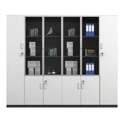 China Multifunctional Elegant Fiberboard Medium Density Special Offer Bookcase Filing Cabinet Glass Landing Filing Cabinet for sale