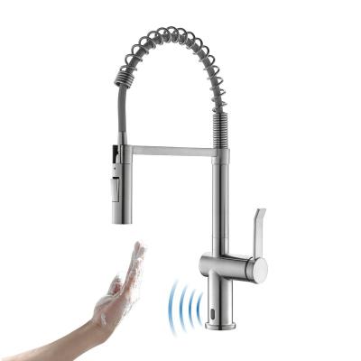 China Sense Faucets Long Main Faucet Kitchen Faucet Commercial Style Touchless Pull Down Kitchen Faucet for sale