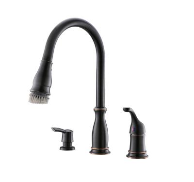 China Pull Out Spray Set Deck Mounted Faucet Sets Oil Rubbed Bronze Kitchen Faucet Pull Down Kitchen Sink Faucet for sale