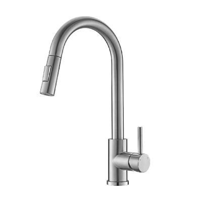 China Other Faucet Sink Kitchen Brushed Kitchen Faucet 304 Stainless Steel Brass Kitchen Faucet for sale