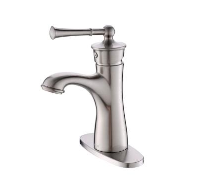 China Single Handle Bathroom Sink Faucet Basin Faucet Basin Faucet Brushed Nickel Brushed Nickel for sale