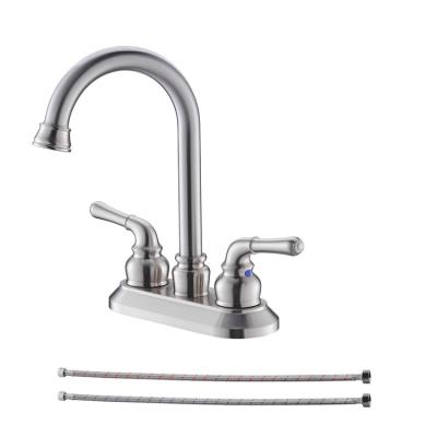 China Modern Stylish Minispread Salon Spa Basin Faucet With Color Brushed Nickel Antique Brass Basin Taps Mixer Tap for sale