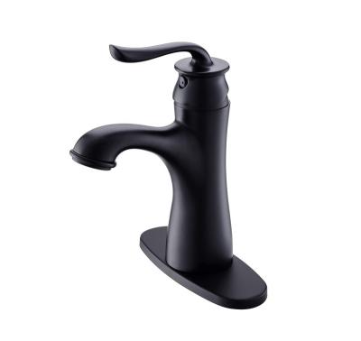 China Single Handle UPC Bathroom Faucet Three Hole Bathroom Faucets Matte Black Single Handle Bathroom Faucet For Wash Basin for sale