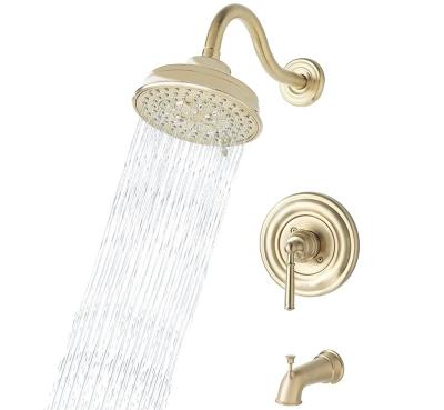 China Factory Modern Low Price Gold Rain High Quality Luxury Shower Head Set Bath Shower Faucet Set for sale