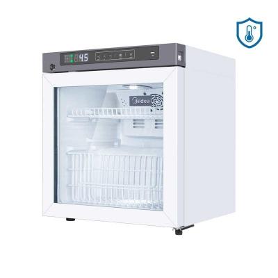 China 384 Load Capacity Midea Portable High Safe Pharmaceutical Fridge with Single Glass Door for sale