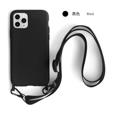 China Environmental Protection Wheat Straw Biodegradable Straight Edge Waterproof Natural Phone Case for sale