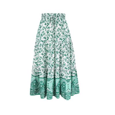 China Anti-Wrinkle Skirt Wholesale In Waist Casual All-match Bandage Running Mid Waist Women Printed Skirt for sale