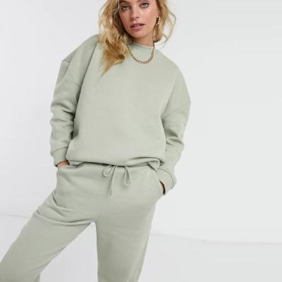 China Factory Directly Sales Breathable 2 Piece Pants Set Ladies Sweat Suits Thick Cotton Women's Fleece Tracksuit for sale