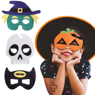 China Best Quality Half Face or Eye Face Halloween Mask for Kids Halloween Decorations Bat Witch Pumpkin Smelt Mask for sale