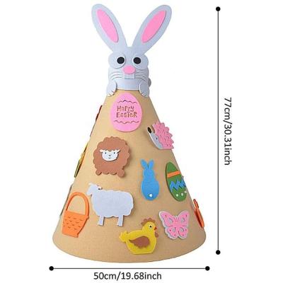 China Eco-Friendly 3D Easter Bunny Decoration DIY Easter Felt Bunny Set With Accessories Gift For Kids Home Decor for sale