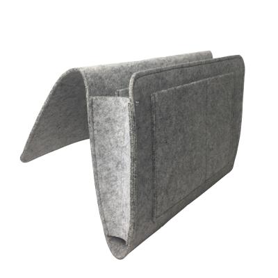 China High Quality Viable Gray Felt Bedside Caddy With Earphone And Cable Holes for sale