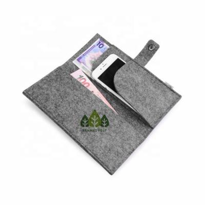 China Cheap RFID Felt Wallet Felt Phone Wallet Case Felt Card Case Wallet For Women Men for sale