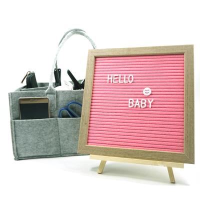 China Eco-Friendly / Fashoion / Durable Felt Letter Board China Factory Custom Size Pink Felt Letter Board Felt Busy Board Wall Mounted Felt Board for sale