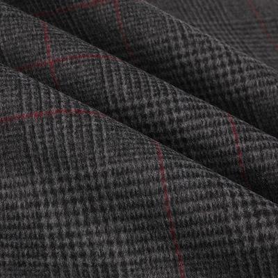 China Double Faced Double Sided Plaid Wool Fabric Cashmere Coat Wool Plaid Fabric For Clothing for sale