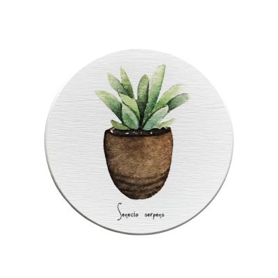 China Viable Custom Design Diatomaceous Earth Coasters Mats Table Decor Quick Drying Absorbent Non-Slip Diatomite Coaster for sale