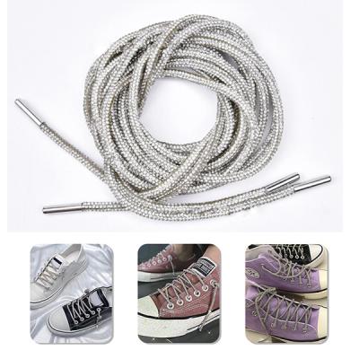 China Trendy Fashion Lace Decoration Charms Bling Bling Shoe Lace Accessories Crystal Shoe Strings for sale