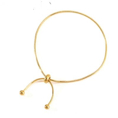 China TRENDY Simple Women Gold Plated Adjustable Stainless Steel Bangle Bracelet Jewelry for sale