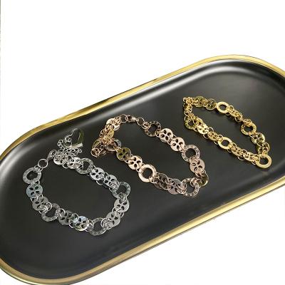 China New Women Stainless Steel Bracelet FASHIONABLE Friendship Bracelet Titanium Jewelry for sale