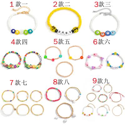 China TRENDY Fashion Colorful Charm Beads Bracelets Jewelry Boho Bracelet Set for sale