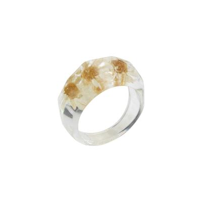 China New Summer TRENDY Women's Chunky Resin Ring Daisy Flower Acrylic Rings for sale