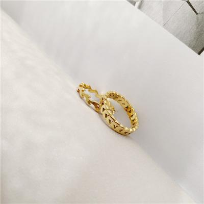 China TRENDY Statement Rings Jewelry Women Stainless Steel 18K Gold Plated Ring for sale