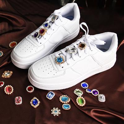 China Clog Charm Fashion Bling Charms Rhinestone For Shoes Crystal Accessories For Shoes for sale