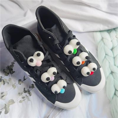 China Hoop Charm Cute Pom Pom Fur Ball Shoelace Charms Shoe Charm Decoration Accessories for sale