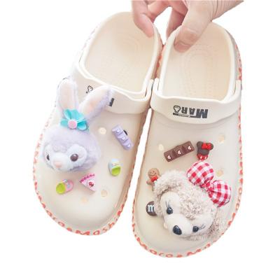 China Hoop Charm Cute Cartoon Plush Toy Shoe Charms Accessories Charm Decoration for sale