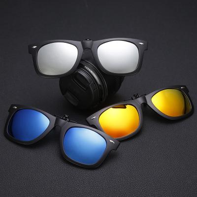 China New Removable Men Women Frame Clip On Sunglasses UV400 Polarized Sunglasses Custom Logo for sale