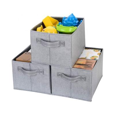 China Black Folding Universal Fabric Storage Box Sustainable For Firm And Soft Books for sale