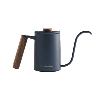 China Sustainable Stainless Steel Gooseneck 600ml Coffee Kettle Thermometer Coffee Tea Spill Over Maker Hand Drip V60 Set Glass Pot Coffee Kettle for sale