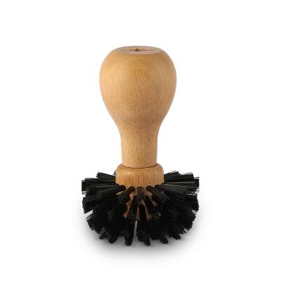 China Clean Machine Grinder Coffee Brush Wood Handle Cleaning Brush Coffee Clean Tool Viable Clean For Coffee Portafilter Machine for sale