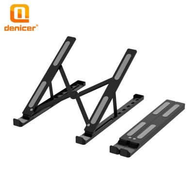 China New Amazon Dropshipping Hot Sale Adjustable Height 6 Portable Aluminum Laptop Stand Holder Height(Height) Folding Foldable Adjustable Laptop Stand for sale