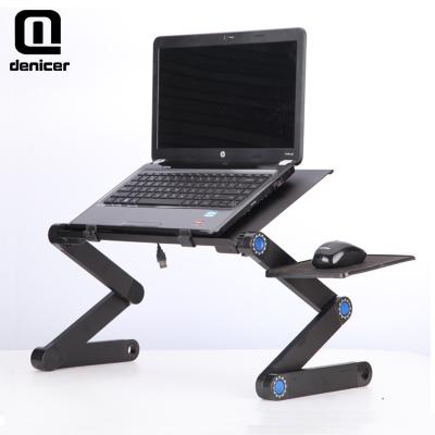 China Adjustable (Height) Home Laptop Portable Aluminum Desk Stand for Bed with Cooling Holes for Computer Desk Table for sale