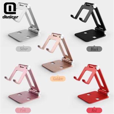 China Factory Supply Portable Mobile Accessories Phone Universal Solid Aluminum Desktop Stand Cell Phone Stand Holder For Tablet for sale