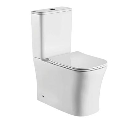 China Double-Flow Chinese Sanitary Ware Stock WC Ceramic Two Piece Toilet for sale