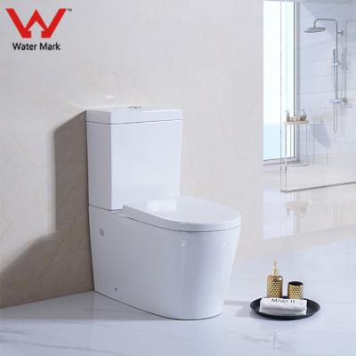 China Australian Double-Flow T2 Toilet Watermark Bathroom Wall Faced Two Piece Toilet for sale