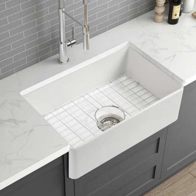 China Without Faucet 30 Inch Single Bowl Fireclay Farmhouse Sink Butler Kitchen Sinks for sale